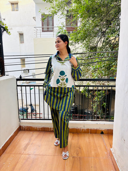 VEST STRIPES GREEN
