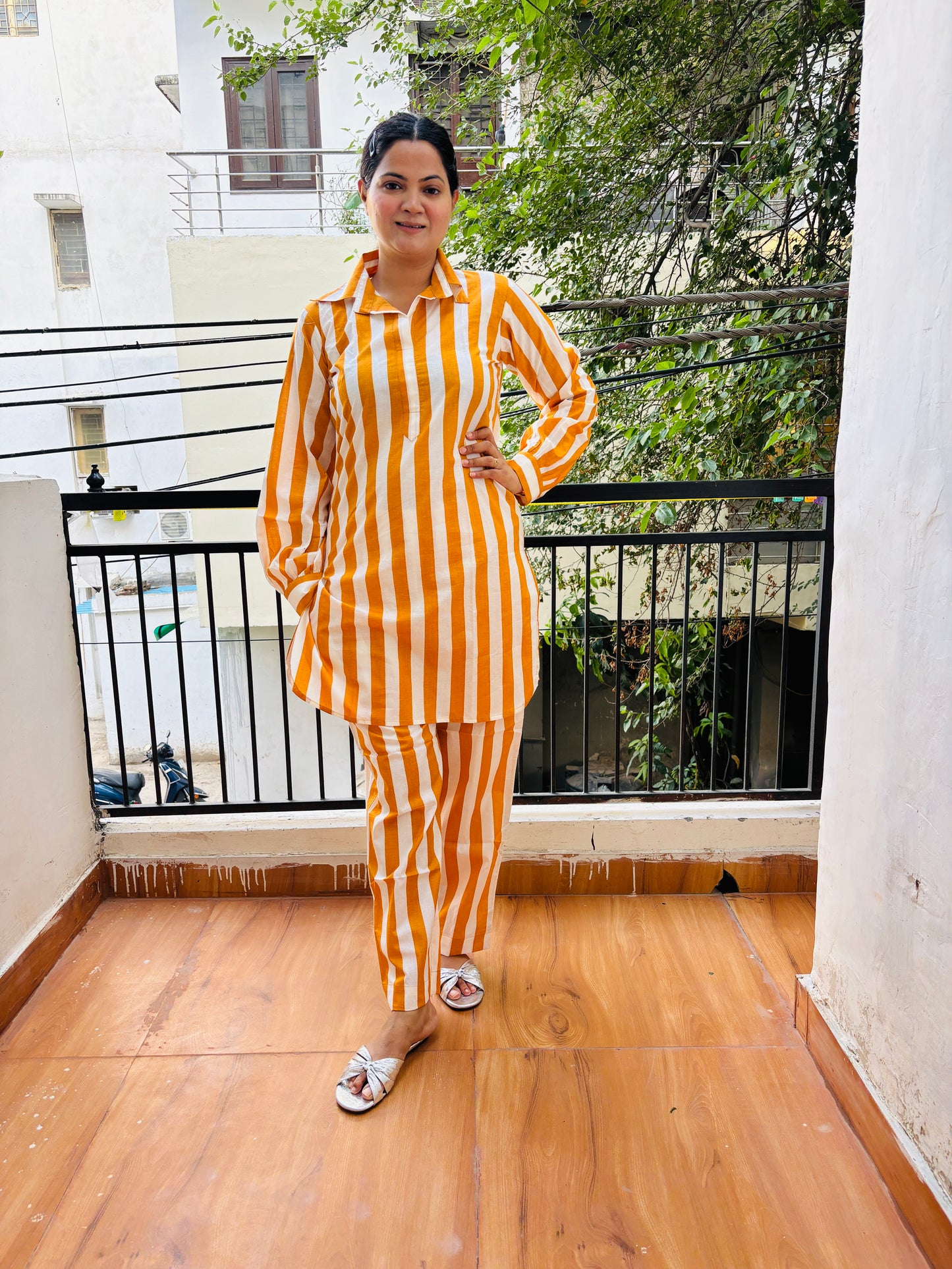 VEST STRIPES MUSTARD