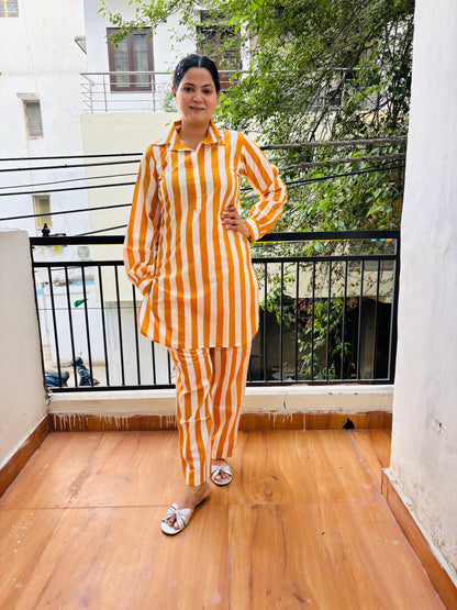 VEST STRIPES MUSTARD