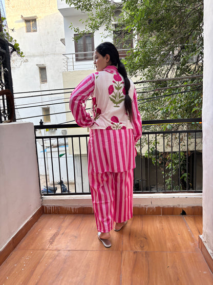 VEST STRIPES PINK